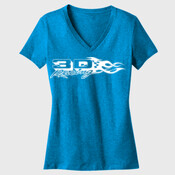 District Made® - Ladies Perfect Weight® V-Neck Tee. DM1170L